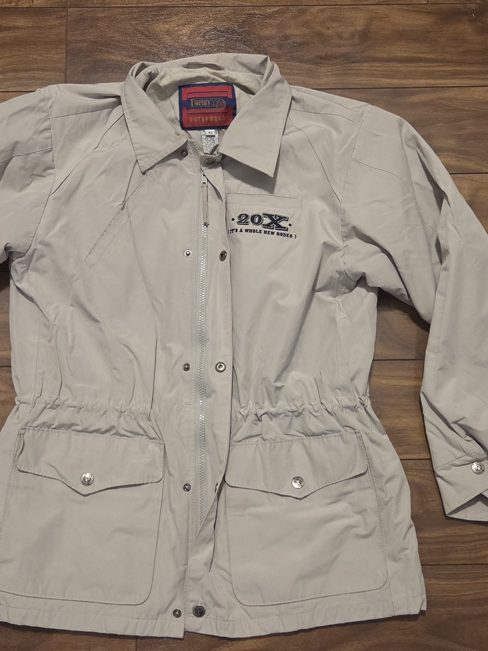 Wrangler 20X Light Gray Utility Jacket with Cinched Waist